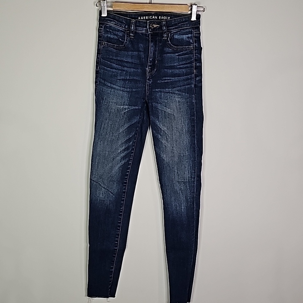 American Eagle size 0 super stretch high rise cropped jeggings